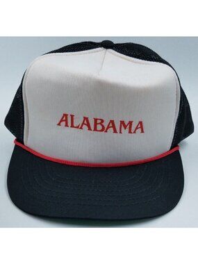 Alabama Vintage Seagull Brand Mesh Back Rope Style Snapback Trucker Hat Cap